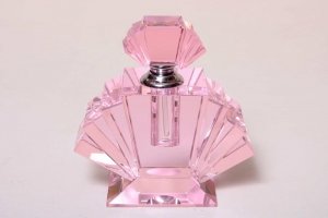 Art Deco Style Pink Crystal Perfume Bottle | Ref. no. S0013 9cm | Regent Antiques